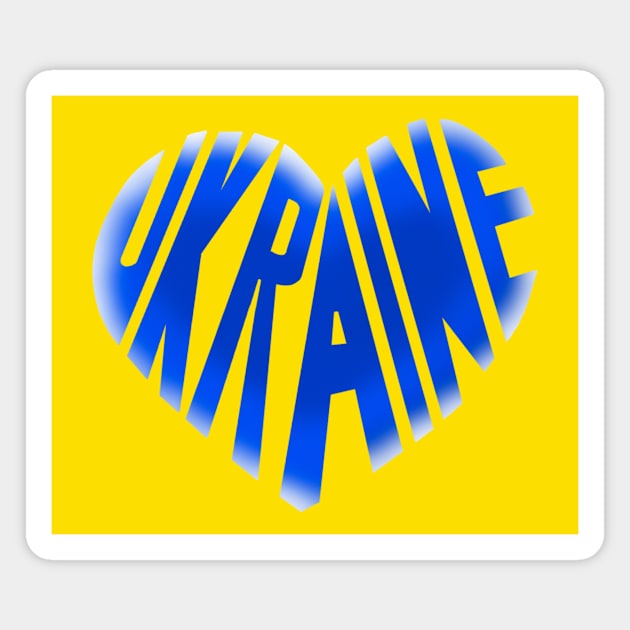 Ukraine Heart Magnet by Megan Lagerberg Design